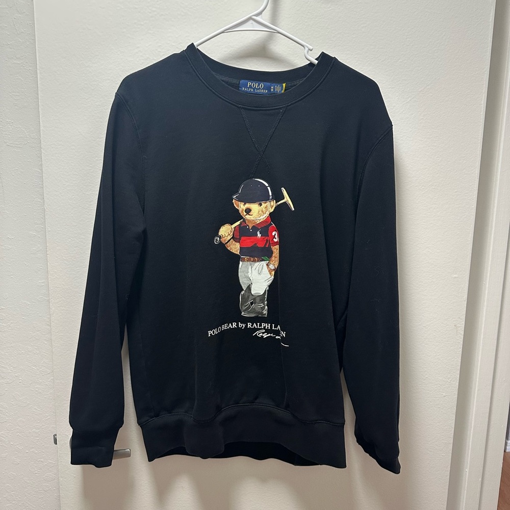 Polo by Ralph Lauren Black Bear Hoodie Men Medium
